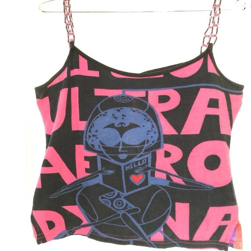 Black and Pink Graphic Tank Top. Perfect condition.